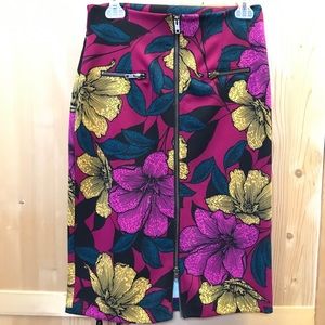 Unique Floral Print Pencil Skirt!